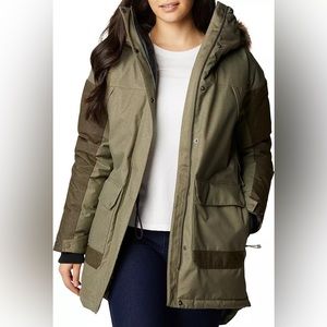 Columbia Women's Olive and Brown Ski Jacket